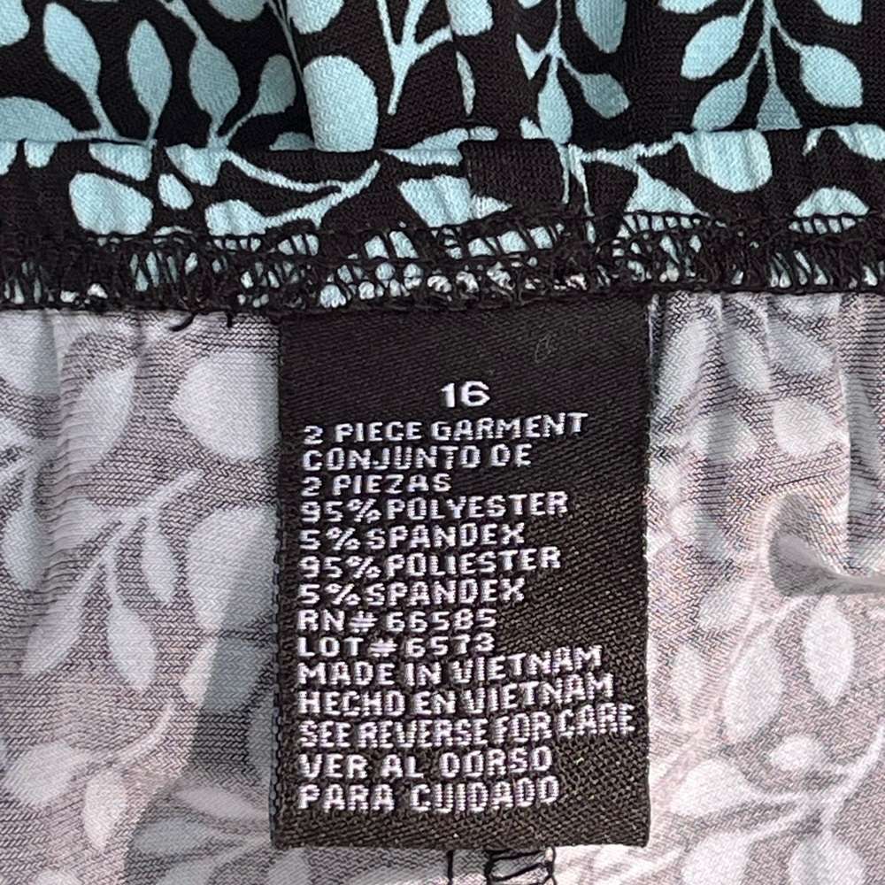 Perceptions Black And Blue Patterned 2pc Set - image 8